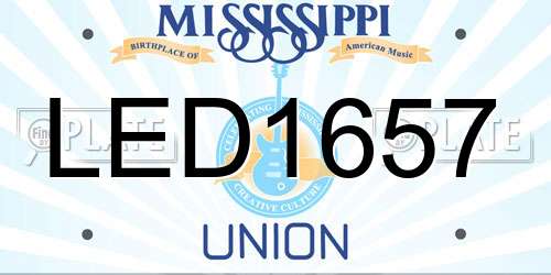 LED1657 Mississippi License Plate