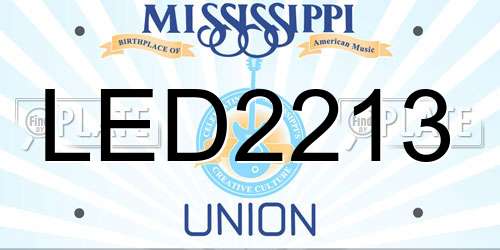 LED2213 Mississippi License Plate