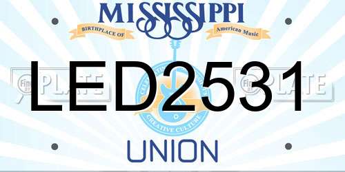 LED2531 Mississippi License Plate