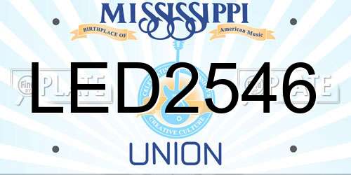 LED2546 Mississippi License Plate