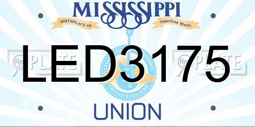 LED3175 Mississippi License Plate