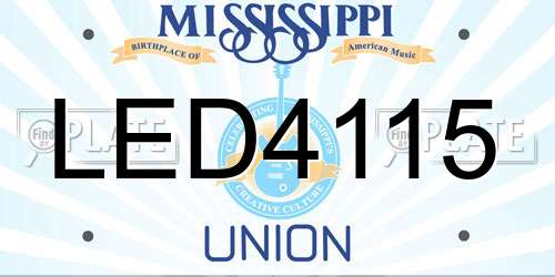 LED4115 Mississippi License Plate