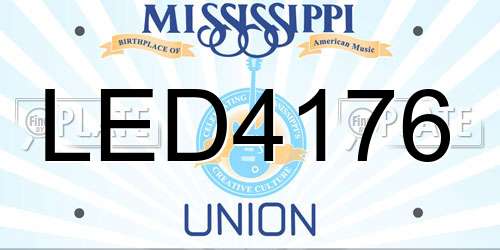 LED4176 Mississippi License Plate