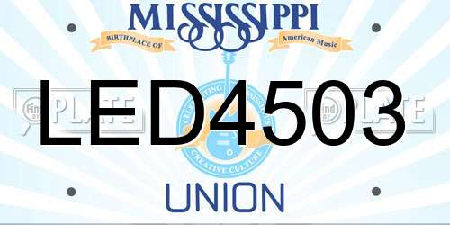 LED4503 Mississippi License Plate