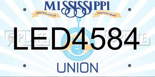 LED4584 Mississippi License Plate