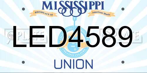 LED4589 Mississippi License Plate