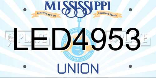 LED4953 Mississippi License Plate