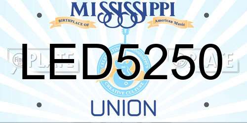 LED5250 Mississippi License Plate