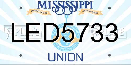 LED5733 Mississippi License Plate