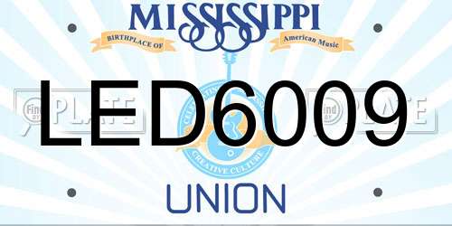 LED6009 Mississippi License Plate