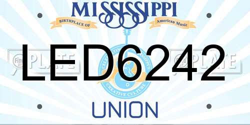 LED6242 Mississippi License Plate