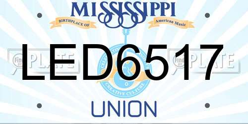 LED6517 Mississippi License Plate
