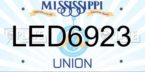 LED6923 Mississippi License Plate