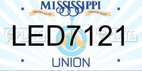 LED7121 Mississippi License Plate