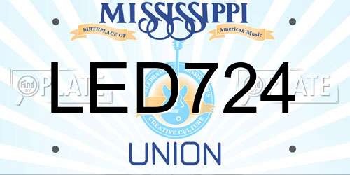 LED724 Mississippi License Plate