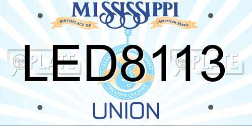 LED8113 Mississippi License Plate
