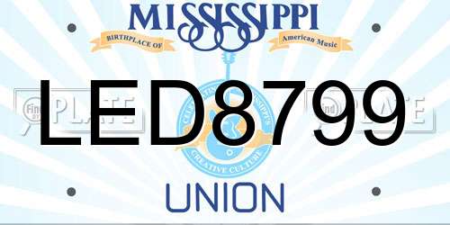 LED8799 Mississippi License Plate