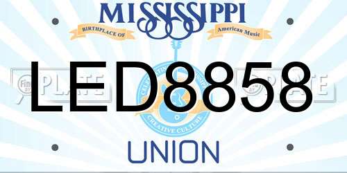 LED8858 Mississippi License Plate