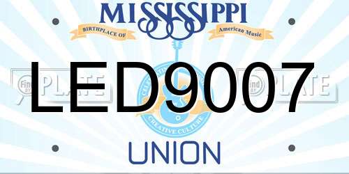 LED9007 Mississippi License Plate