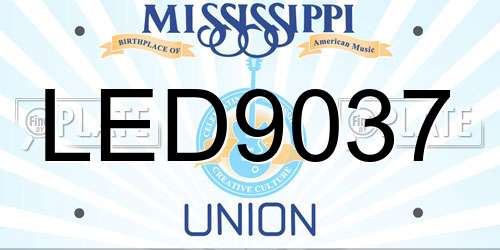 LED9037 Mississippi License Plate