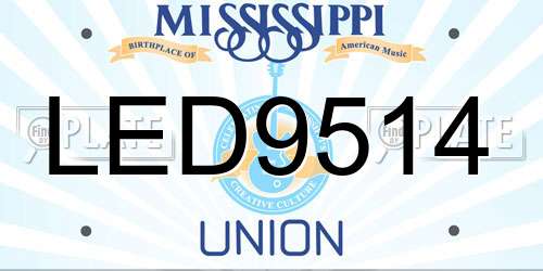 LED9514 Mississippi License Plate