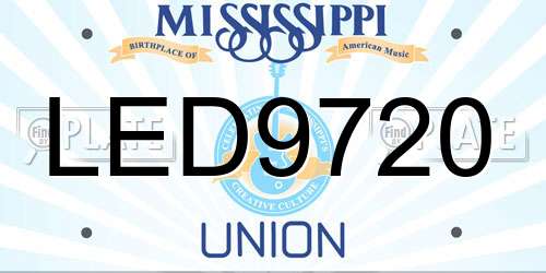 LED9720 Mississippi License Plate