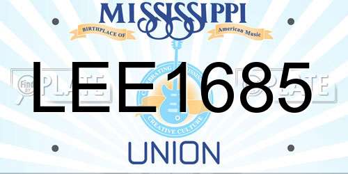 LEE1685 Mississippi License Plate