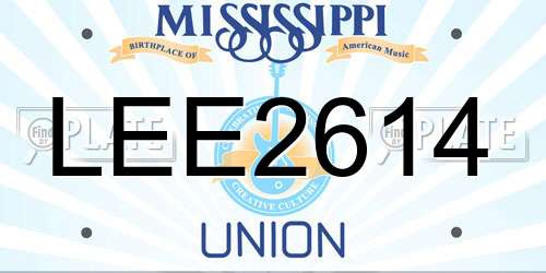 LEE2614 Mississippi License Plate