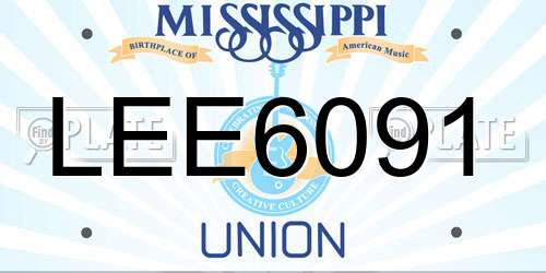 LEE6091 Mississippi License Plate