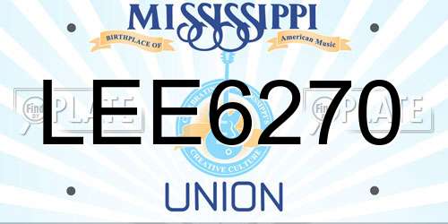 LEE6270 Mississippi License Plate