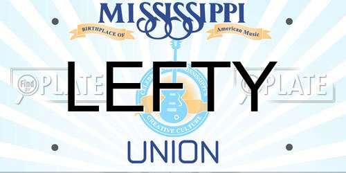 LEFTY Mississippi License Plate