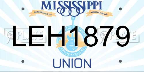 LEH1879 Mississippi License Plate