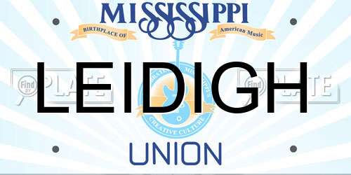LEIDIGH Mississippi License Plate