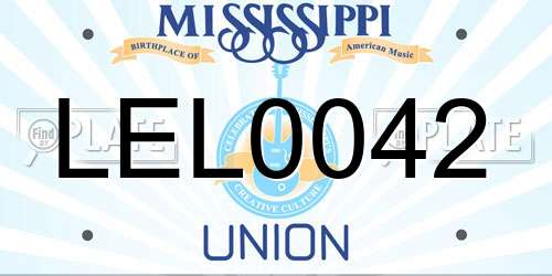 LEL0042 Mississippi License Plate