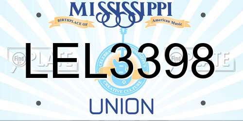 LEL3398 Mississippi License Plate