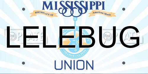LELEBUG Mississippi License Plate