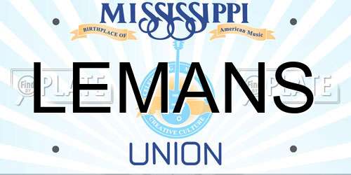 LEMANS Mississippi License Plate