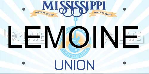 LEMOINE Mississippi License Plate