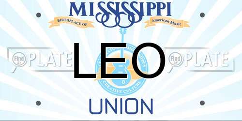LEO Mississippi License Plate