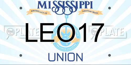 LEO17 Mississippi License Plate