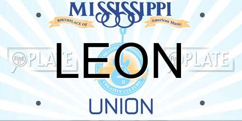 LEON Mississippi License Plate