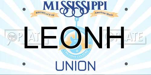 LEONH Mississippi License Plate