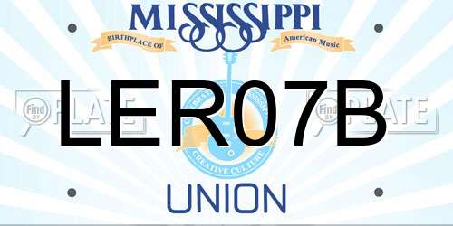 LER07B Mississippi License Plate