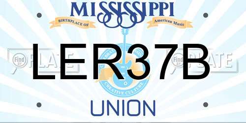 LER37B Mississippi License Plate