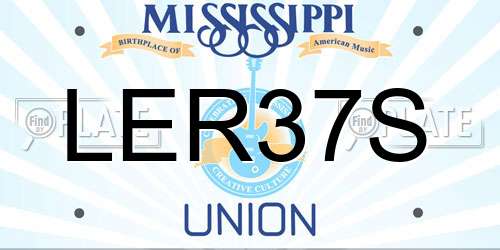 LER37S Mississippi License Plate
