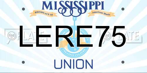 LERE75 Mississippi License Plate