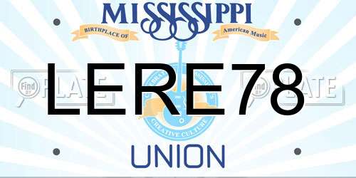 LERE78 Mississippi License Plate
