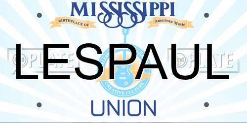LESPAUL Mississippi License Plate