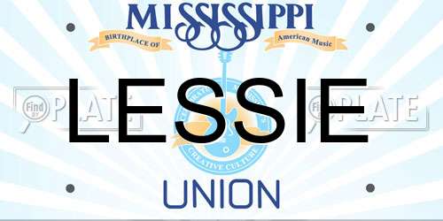 LESSIE Mississippi License Plate