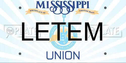 LETEM Mississippi License Plate